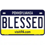 Blessed Pennsylvania State Novelty Metal License Plate 7" x 4" (MP)