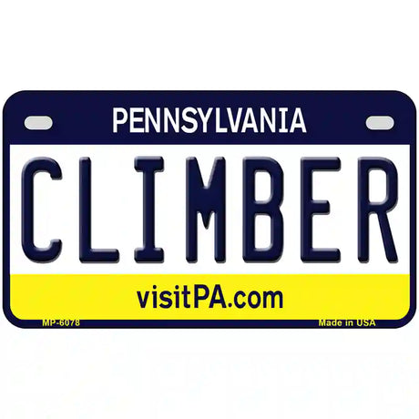 Climber Pennsylvania State Novelty Metal License Plate 7" x 4" (MP)