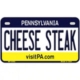 Cheese Steak Pennsylvania State Novelty Metal License Plate 7" x 4" (MP)