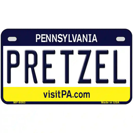 Pretzel Pennsylvania State Novelty Metal License Plate 7" x 4" (MP)