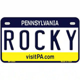 Rocky Pennsylvania State Novelty Metal License Plate 7" x 4" (MP)