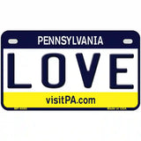 Love Pennsylvania State Novelty Metal License Plate 7" x 4" (MP)