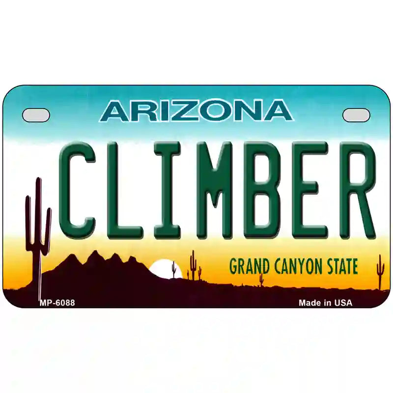 Arizona Climber Novelty Metal License Plate 7" x 4" (MP)