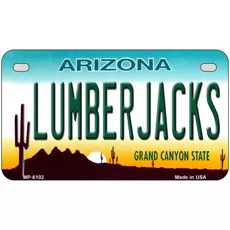 Arizona Lumberjacks Novelty Metal License Plate 7" x 4" (MP)