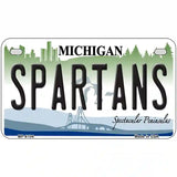 Spartans Michigan Novelty Metal License Plate 7" x 4" (MP)