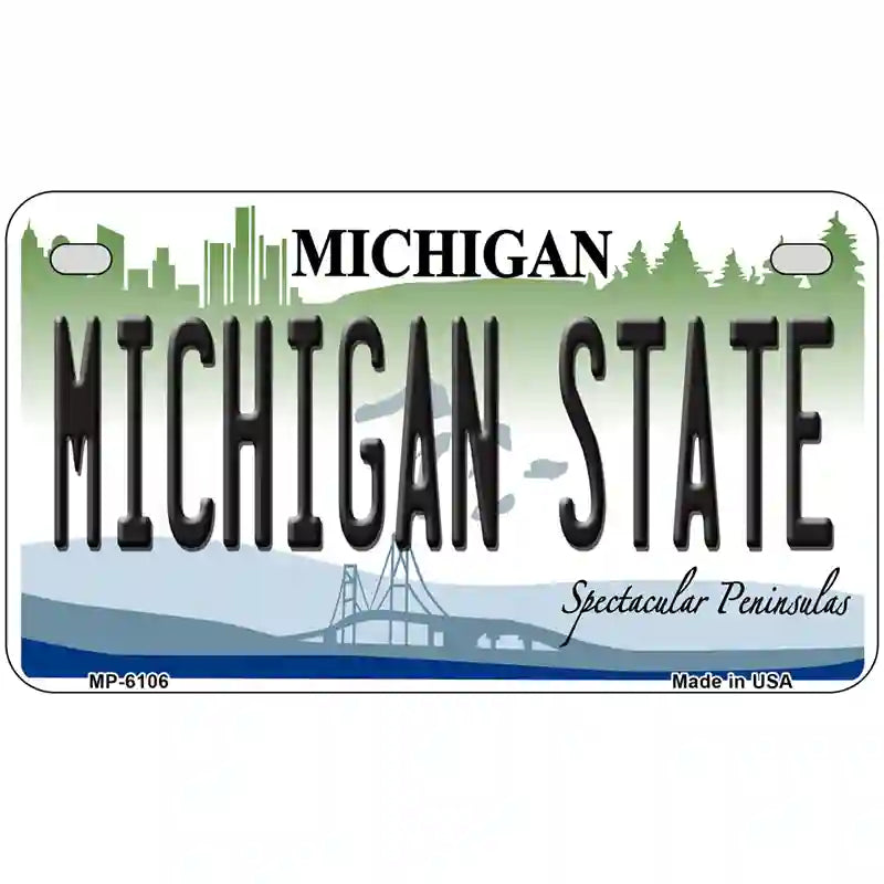 Michigan State Metal Novelty License Plate 7" x 4" (MP)