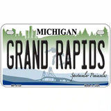 Grand Rapids Michigan Metal Novelty License Plate 7" x 4" (MP)