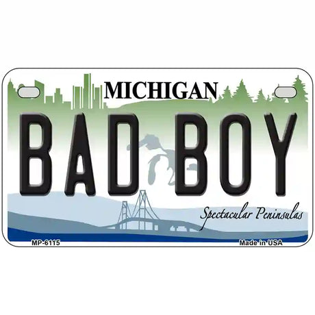 Bad Boy Michigan Metal Novelty License Plate 7" x 4" (MP)