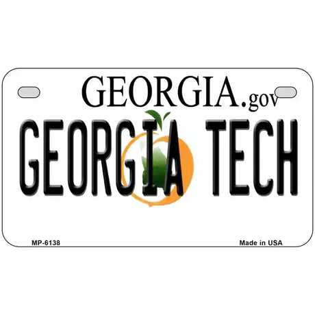 Georgia Tech Novelty Metal License Plate 7" x 4" (MP)