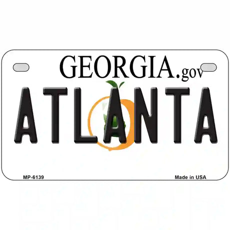 Atlanta Georgia Novelty Metal License Plate 7" x 4" (MP)