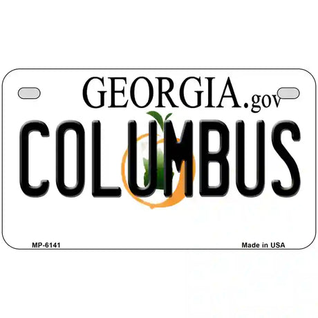 Columbus Georgia Novelty Metal License Plate 7" x 4" (MP)