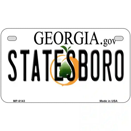 Statesboro Georgia Novelty Metal License Plate 7" x 4" (MP)