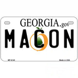 Macon Georgia Novelty Metal License Plate 7" x 4" (MP)