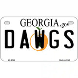 Dawgs Georgia Novelty Metal License Plate 7" x 4" (MP)