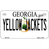 Yellow Jackets Georgia Novelty Metal License Plate 7" x 4" (MP)