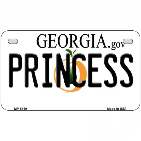 Princess Georgia Novelty Metal License Plate 7" x 4" (MP)