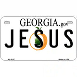 Jesus Georgia Novelty Metal License Plate 7" x 4" (MP)