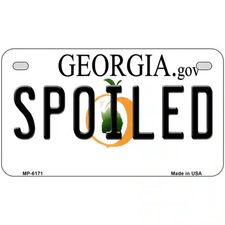 Spoiled Georgia Novelty Metal License Plate 7" x 4" (MP)