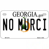 No Murci Georgia Novelty Metal License Plate 7" x 4" (MP)