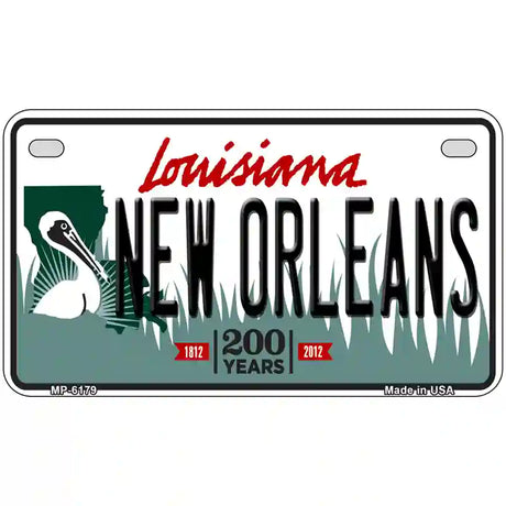 New Orleans Louisiana Novelty Metal License Plate 7" x 4" (MP)