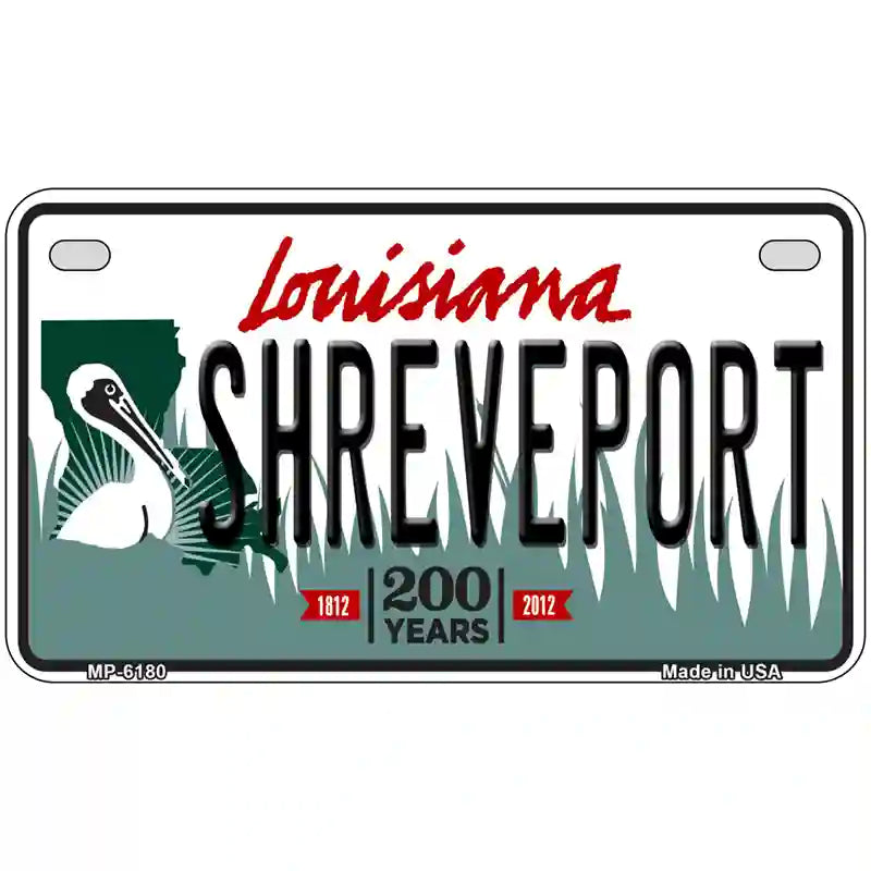 Shreveport Louisiana Novelty Metal License Plate 7" x 4" (MP)