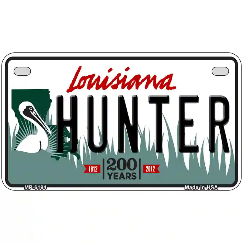 Hunter Louisiana Novelty Metal License Plate 7" x 4" (MP)