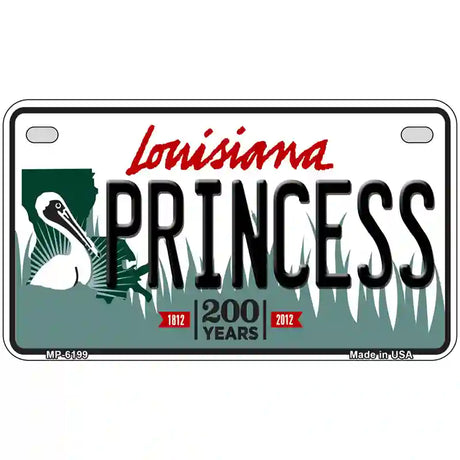 Princess Louisiana Novelty Metal License Plate 7" x 4" (MP)