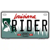 Rider Louisiana Novelty Metal License Plate 7" x 4" (MP)