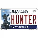 Hunter Oklahoma Novelty Metal License Plate 7" x 4" (MP)