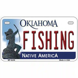 Fishing Oklahoma Novelty Metal License Plate 7" x 4" (MP)