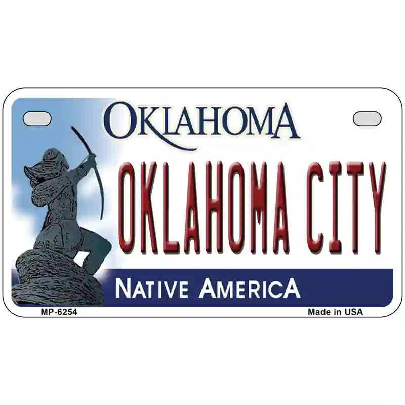 Oklahoma City Oklahoma Novelty Metal License Plate 7" x 4" (MP)