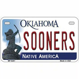 Sooners Oklahoma Novelty Metal License Plate 7" x 4" (MP)