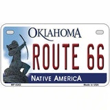 Route 66 Oklahoma Novelty Metal License Plate 7" x 4" (MP)