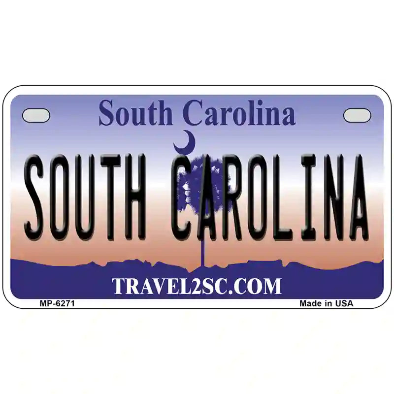 South Carolina Novelty Metal License Plate 7" x 4" (MP)