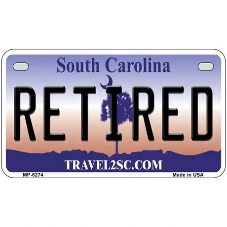 Retired South Carolina Novelty Metal License Plate 7" x 4" (MP)