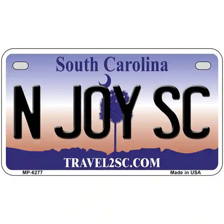 N Joy SC South Carolina Novelty Metal License Plate 7" x 4" (MP)