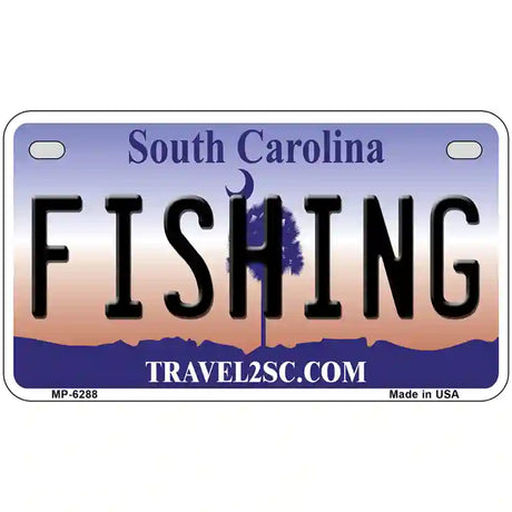 Fishing South Carolina Novelty Metal License Plate 7" x 4" (MP)