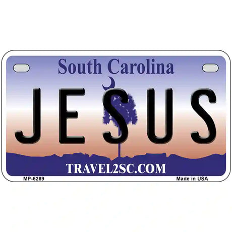 Jesus South Carolina Novelty Metal License Plate 7" x 4" (MP)