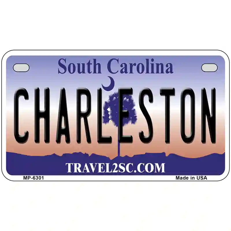 Charleston South Carolina Novelty Metal License Plate 7" x 4" (MP)