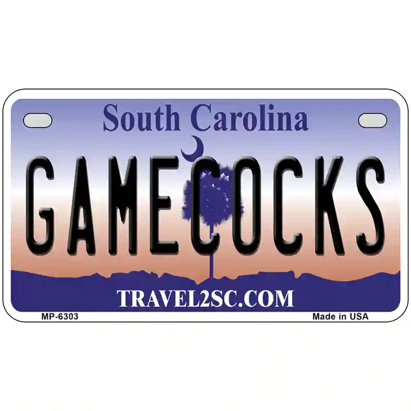 Gamecocks South Carolina Novelty Metal License Plate 7" x 4" (MP)