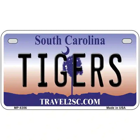 Tigers South Carolina Novelty Metal License Plate 7" x 4" (MP)