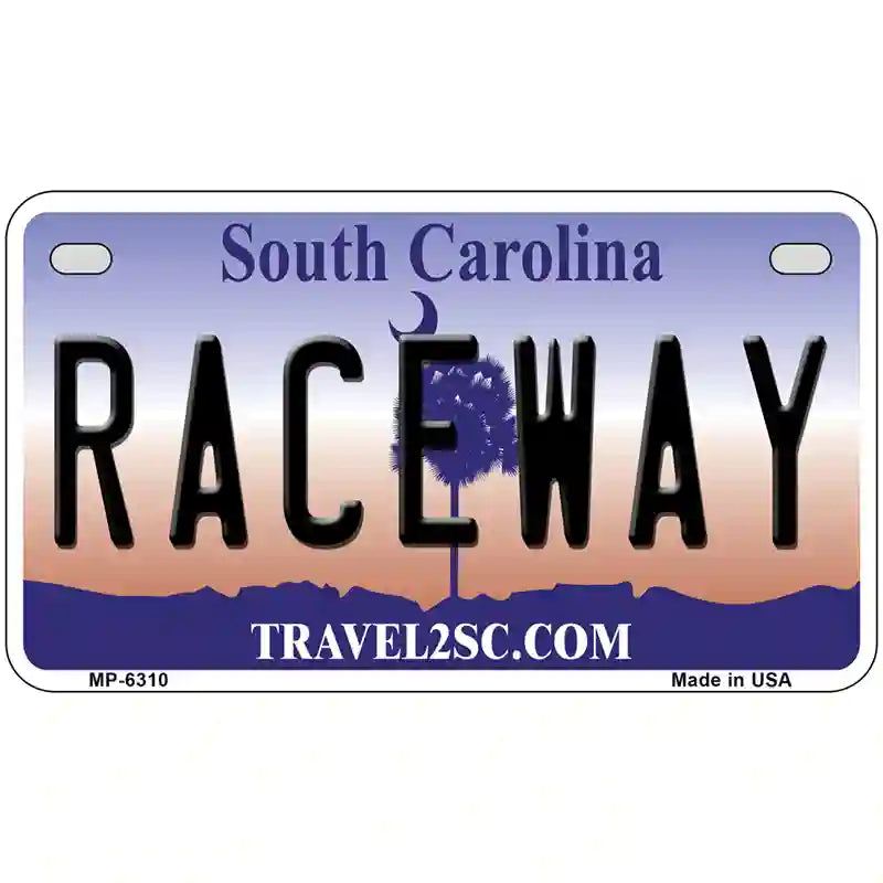 Raceway South Carolina Novelty Metal License Plate 7" x 4" (MP)