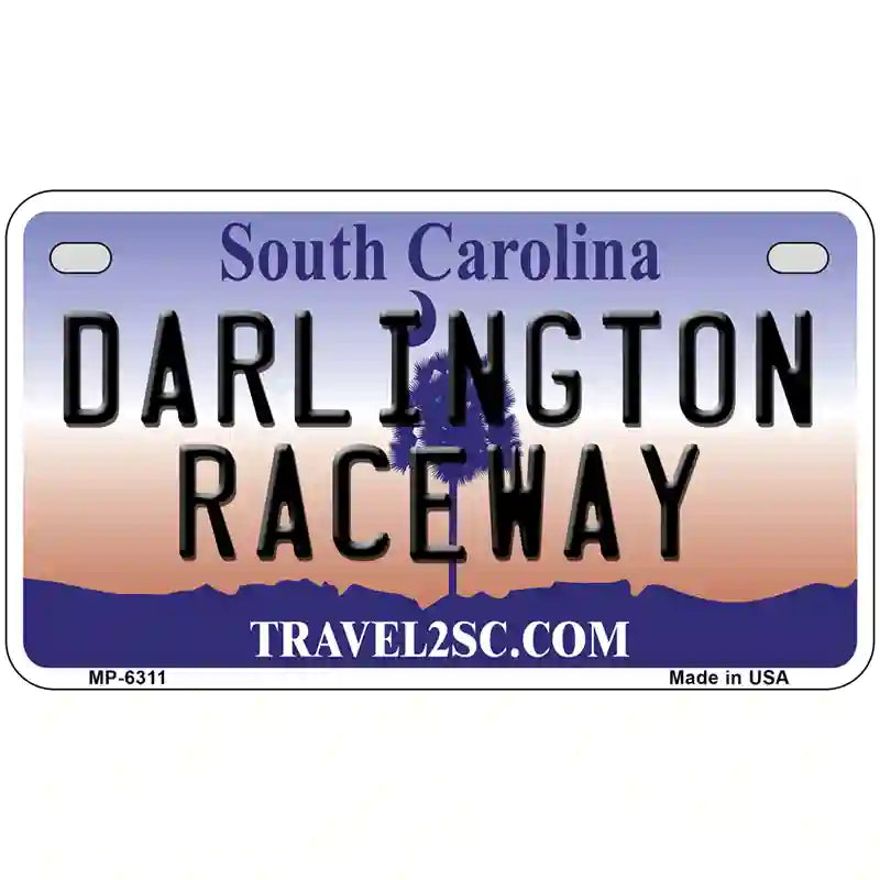 Darlington Raceway South Carolina Novelty Metal License Plate 7" x 4" (MP)