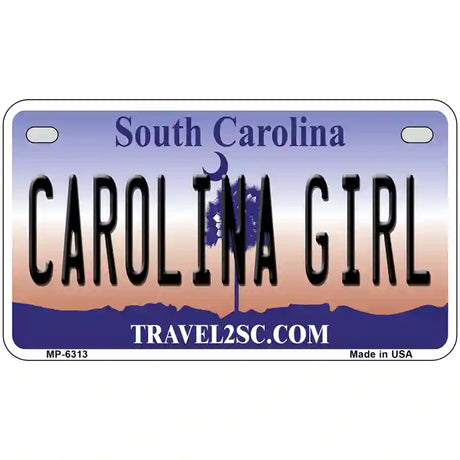 Carolina Girl South Carolina Novelty Metal License Plate 7" x 4" (MP)