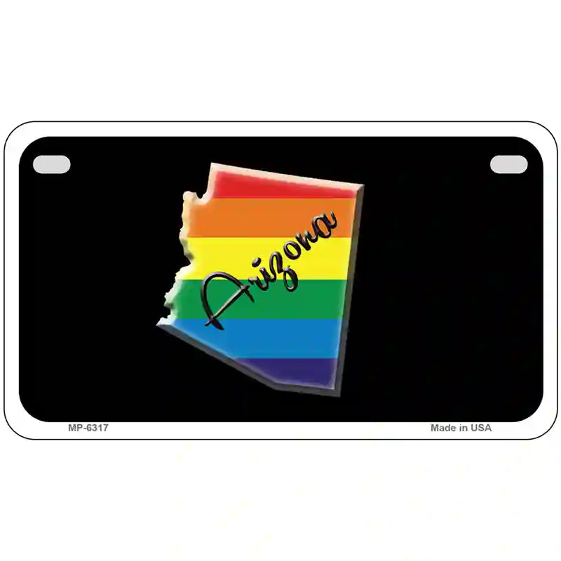 Arizona Rainbow Metal Novelty License Plate 7" x 4" (MP)