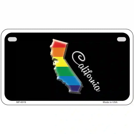 California Rainbow Metal Novelty License Plate 7" x 4" (MP)