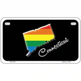 Connecticut Rainbow Metal Novelty License Plate 7" x 4" (MP)