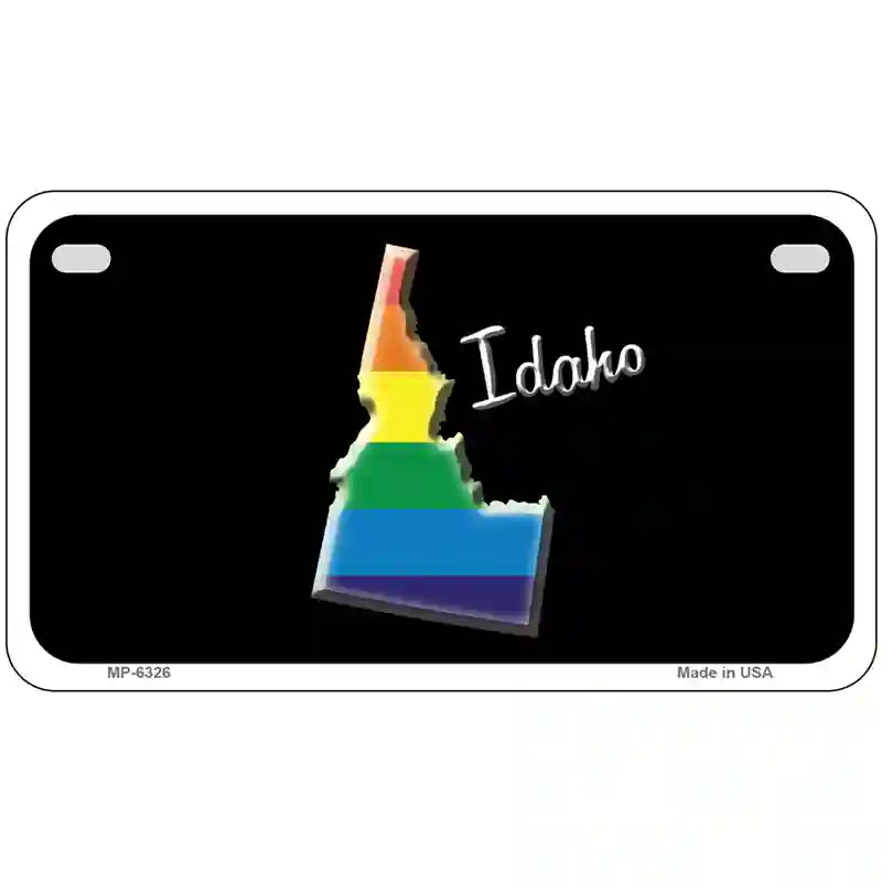 Idaho Rainbow Metal Novelty License Plate 7" x 4" (MP)