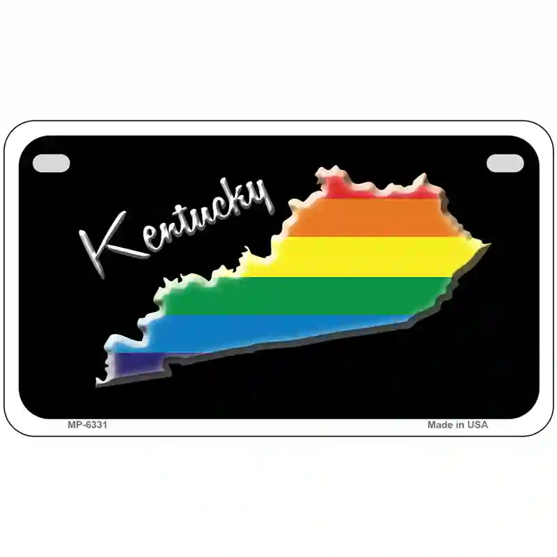 Kentucky Rainbow Metal Novelty License Plate 7" x 4" (MP)