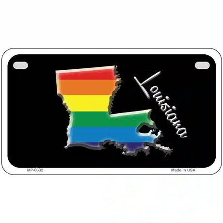 Louisiana Rainbow Metal Novelty License Plate 7" x 4" (MP)